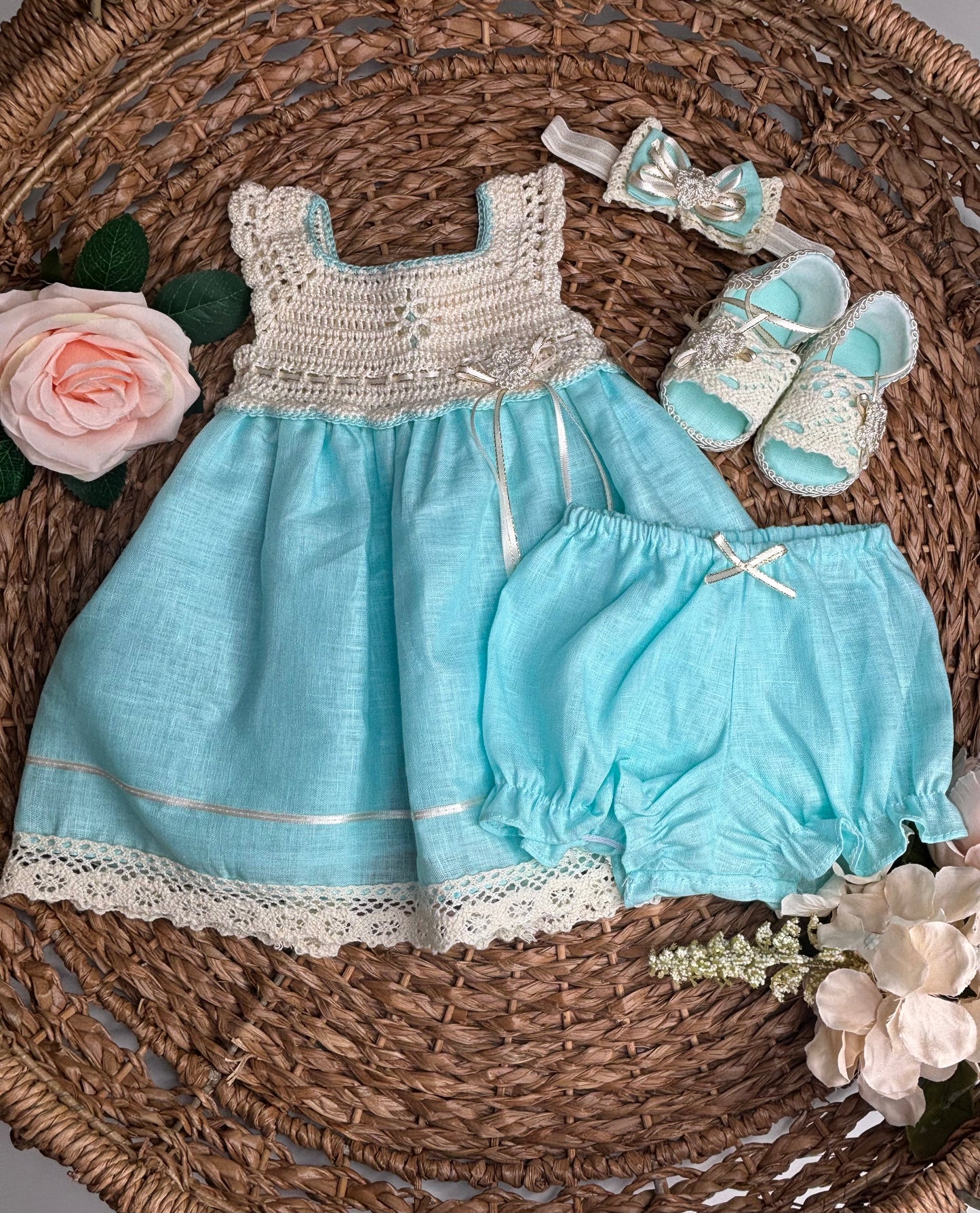 Teal baby set