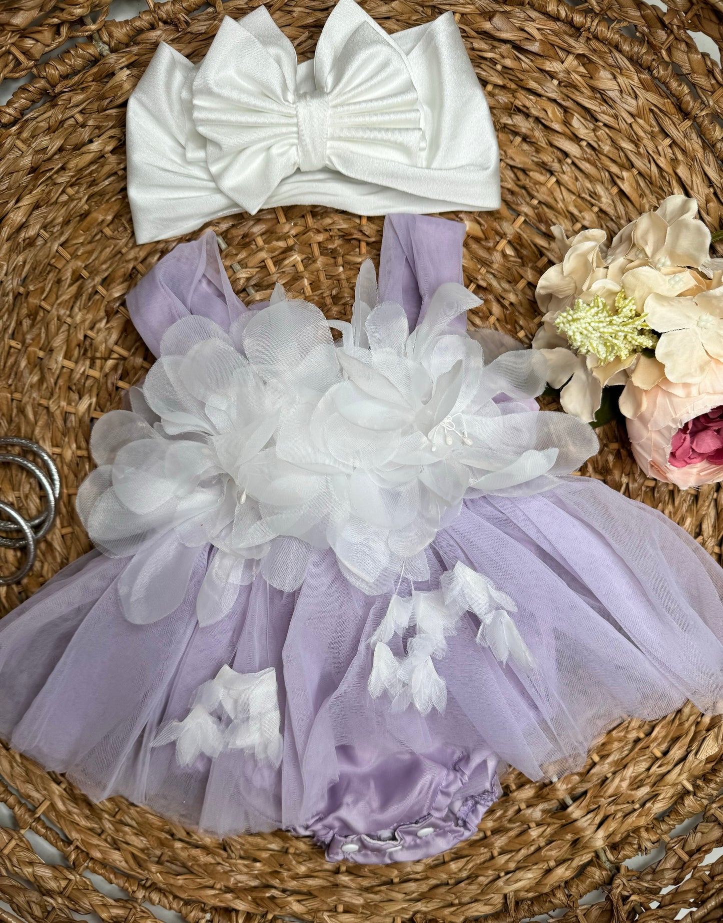 Lavanda White flower Dres