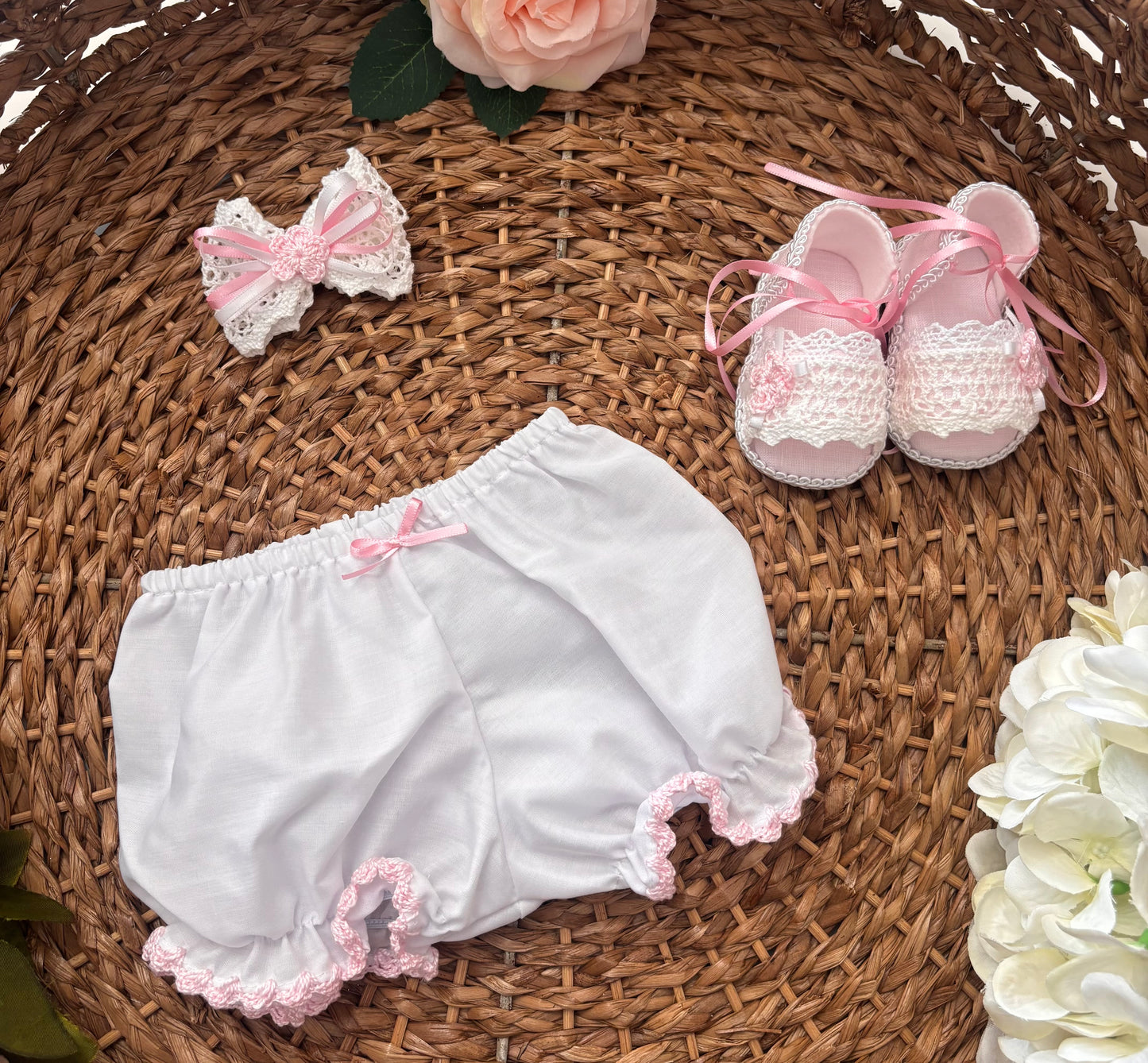 Pink crochet set