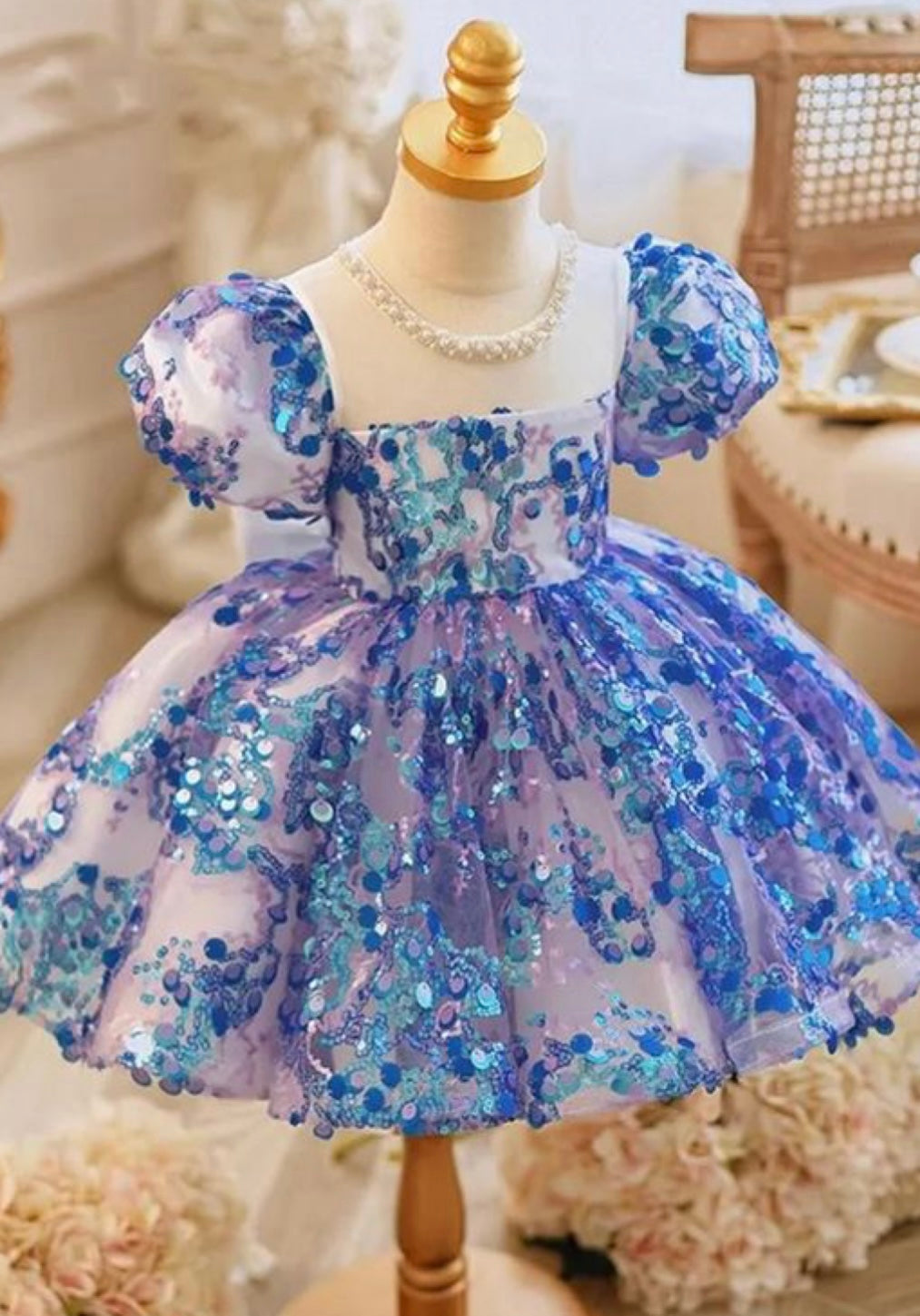 Bubble Blue Party Dress