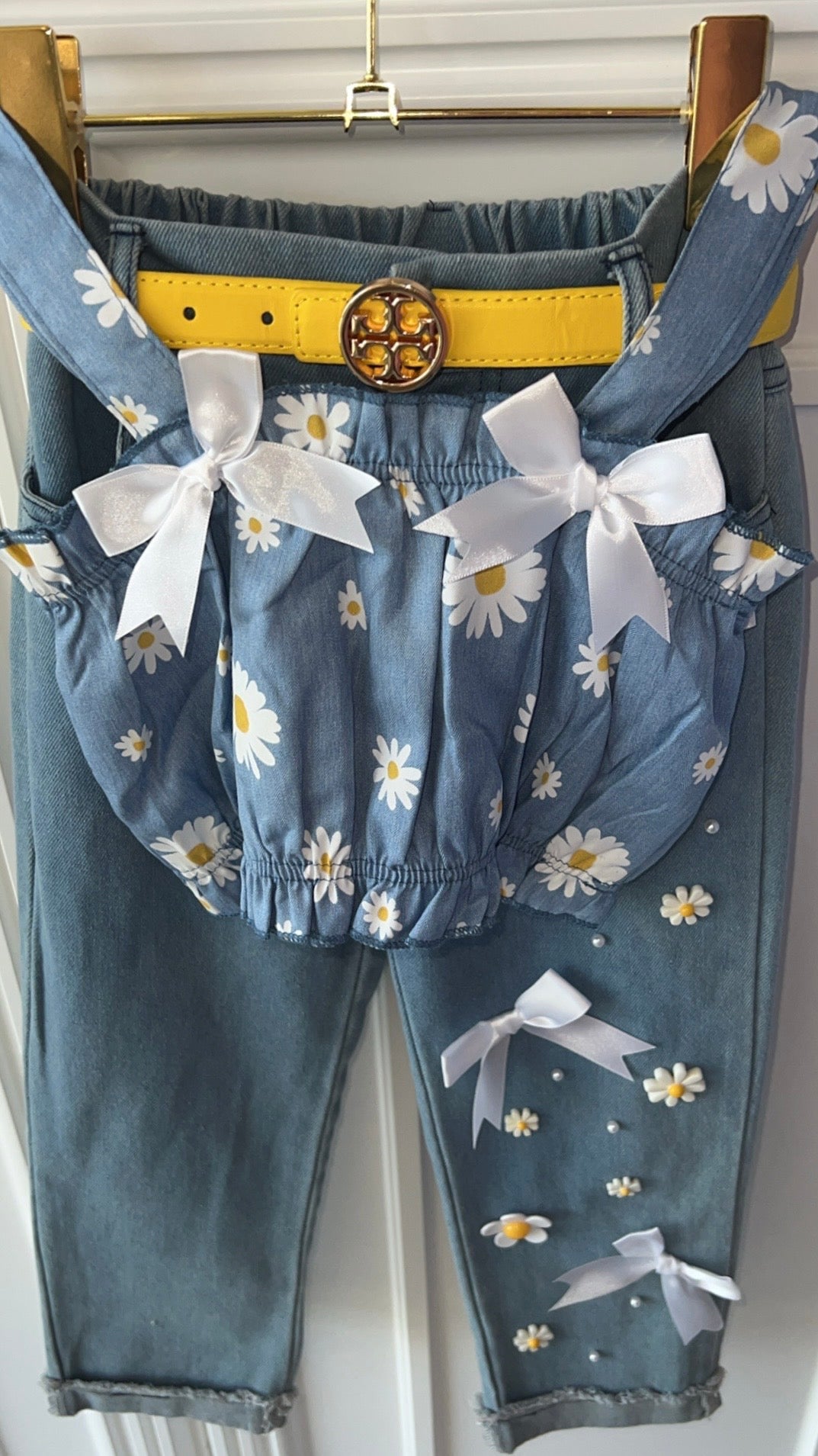Daisy Denim with Yellow Belt