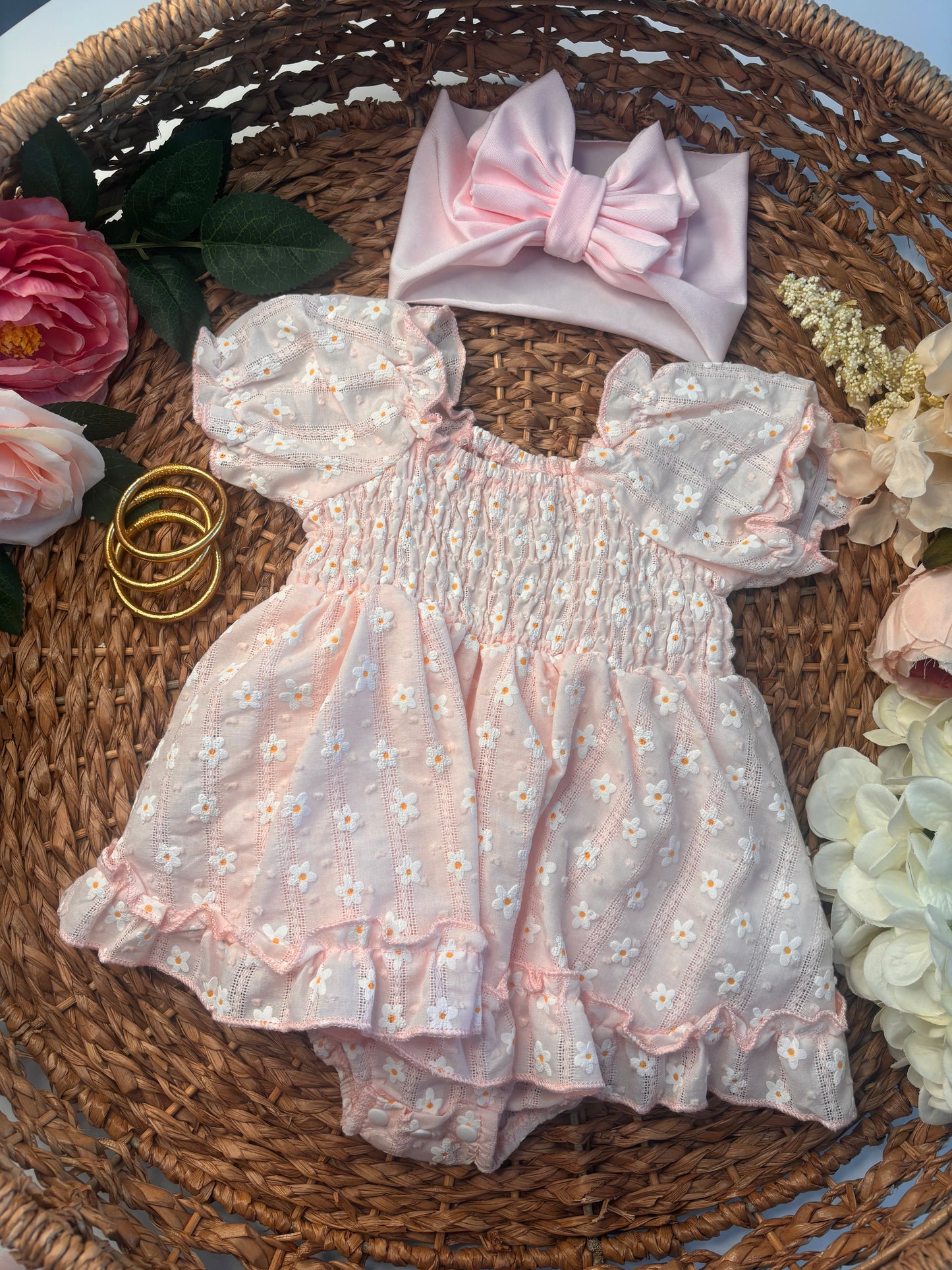 Pink daisy dress