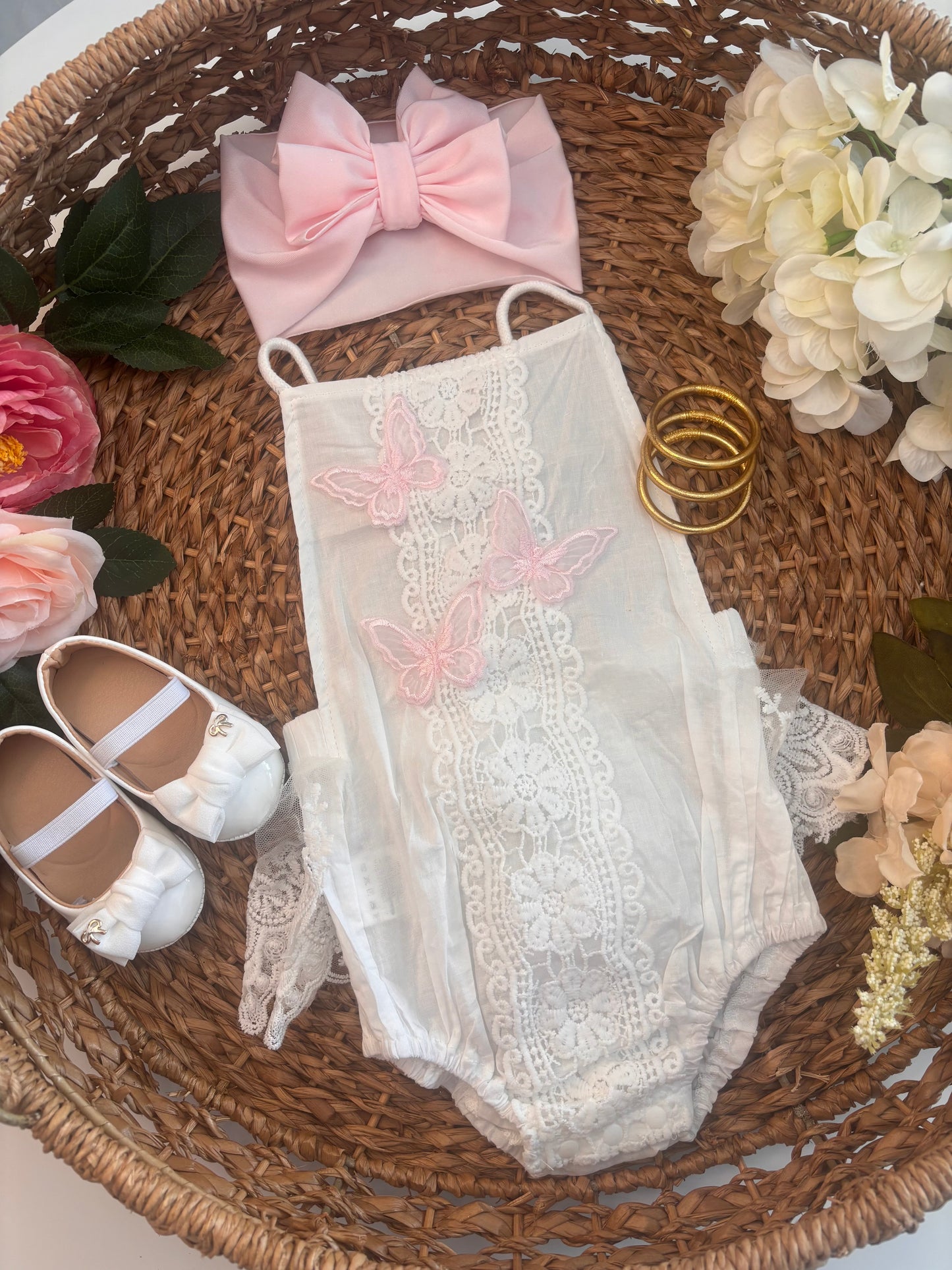 Butterfly baby romper