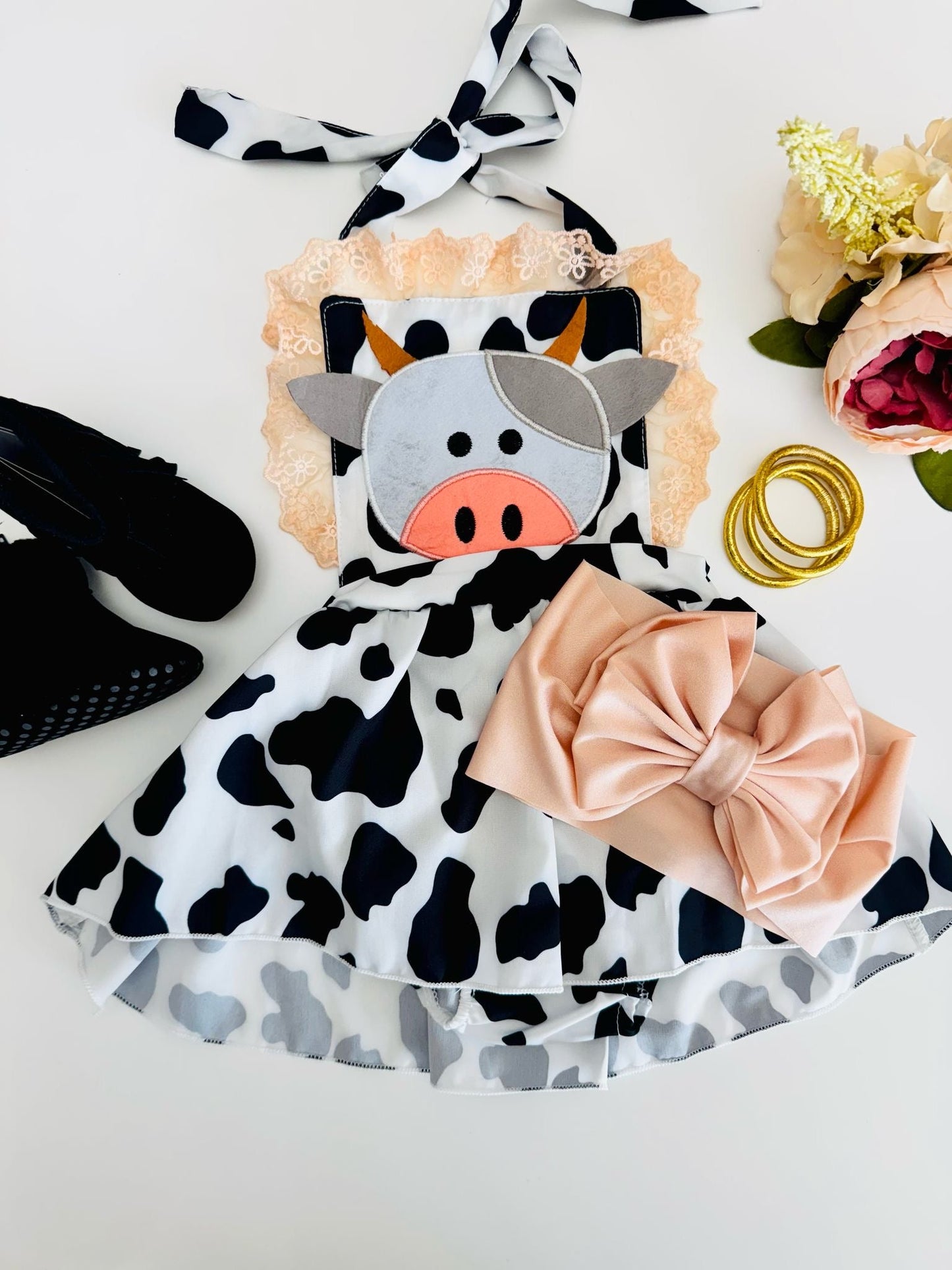 Cow Baby Girl Dress