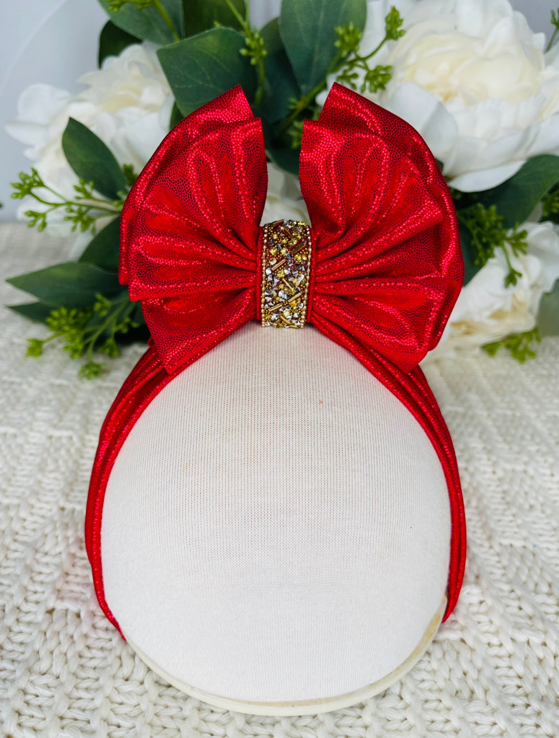 SHINY RED HEAD BAND