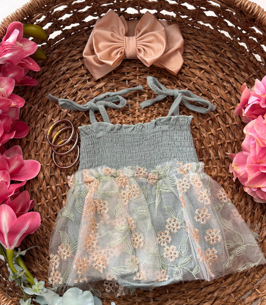 Sage baby dress