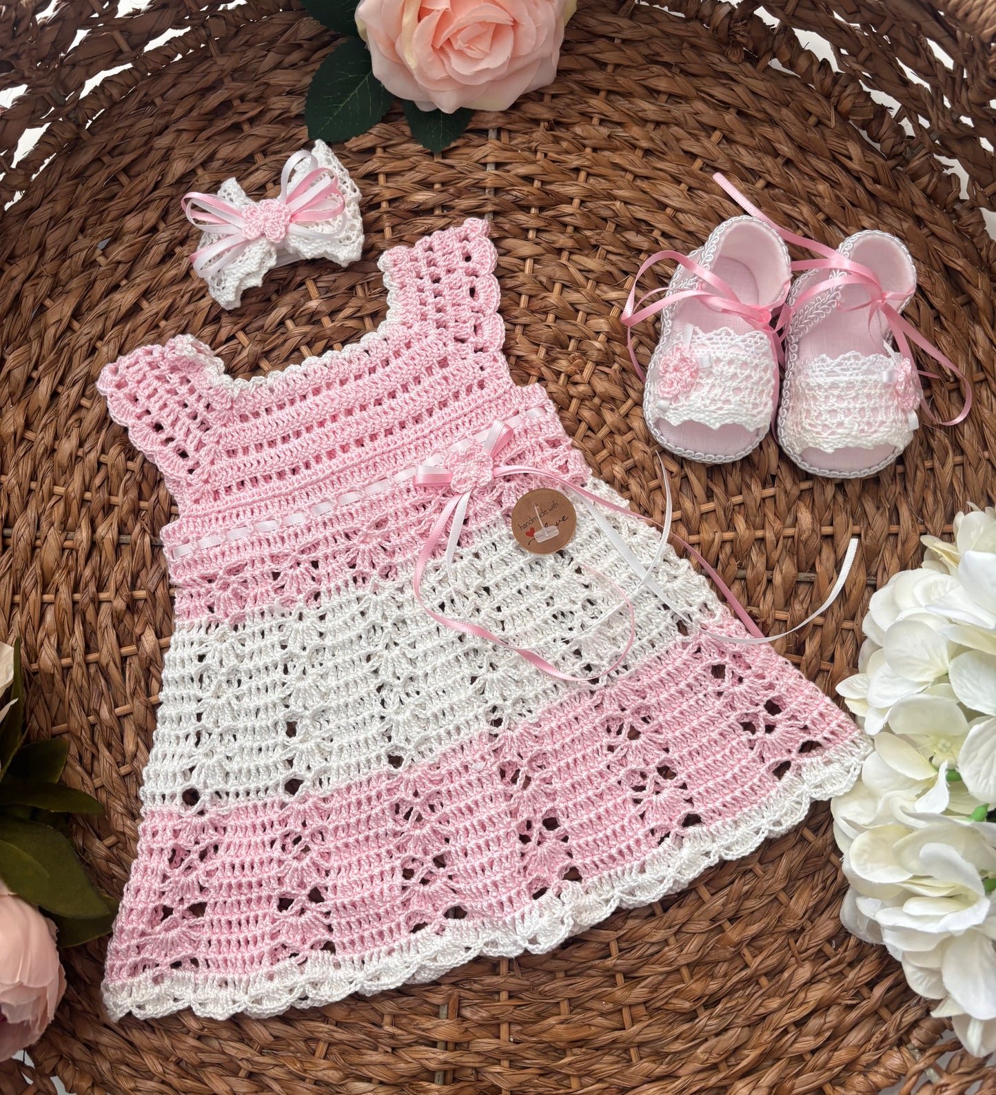 Pink crochet set