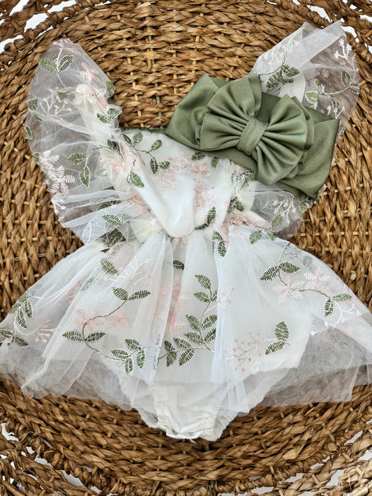 Hoja verde dress