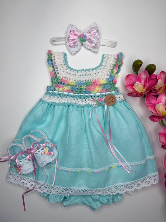 Estopilla y Croché Aqua Multi