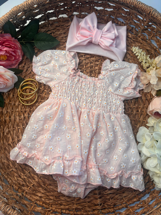 Pink daisy dress