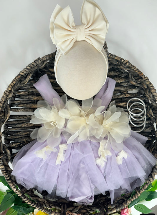 Ivory Flower Dress