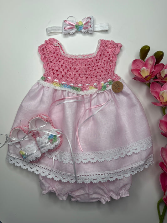 Estopilla y Croché Multi Pink