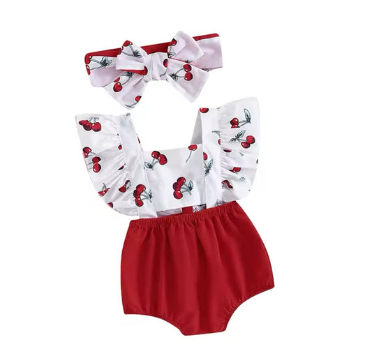 Cherries Romper